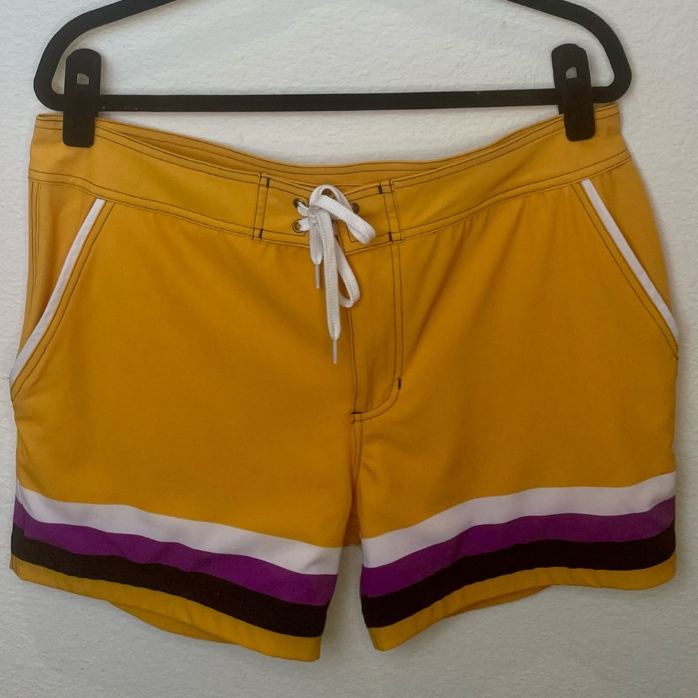 Gender Bender brand Non-Binary Pride Flag Swim Trunks Size 34 *BRAND NEW*